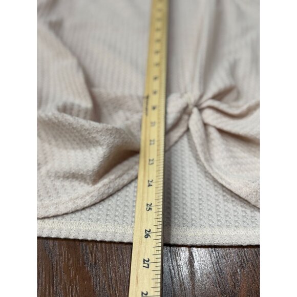 NEW Sarin Mathews Sleeveless Knit Tank Top Nude Waffle Texture Women M Fashion - Picture 9 of 9